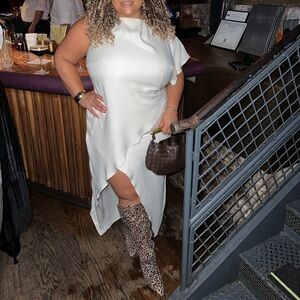 Eloquii White Midi Dress